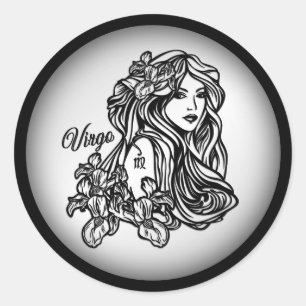 Sticker Rond Vierge Vierge Zodiaque