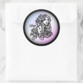 Sticker Rond Vierge Vierge Zodiaque Violet (Sac)