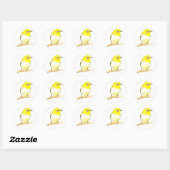 Sticker Rond Viero jaune (Feuille)