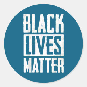 Sticker Rond Vies de Noirs hommes femmes blm droits de l'homme 