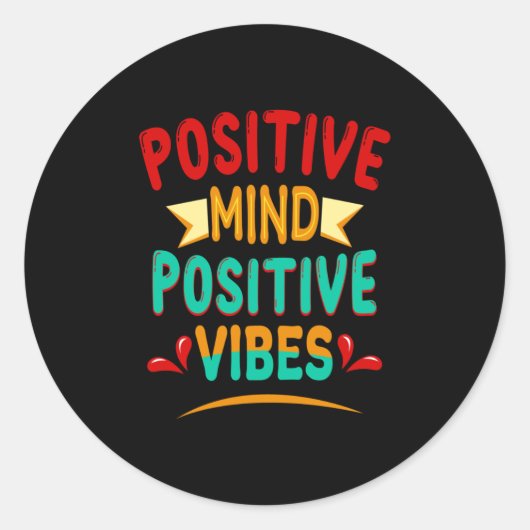 Sticker Rond Vies positives de l'esprit (Devant)