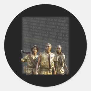 Sticker Rond Vietnam Veterans Memorial Wall, Washington