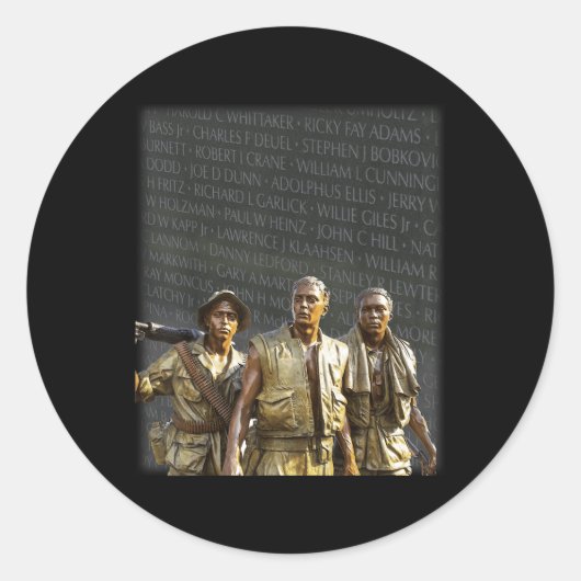 Sticker Rond Vietnam Veterans Memorial Wall, Washington (Devant)