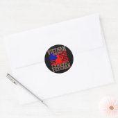 Sticker Rond VIETNAM WAR FIER VÉTÉRAN Vétérinaire américain cad (Enveloppe)