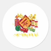 Sticker Rond Vietnamese Lunar New Year 2026 Tet Viet Chuc Mung  (Devant)