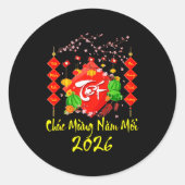 Sticker Rond Vietnamese Lunar New Year 2026 Tet Viet Chuc Mung  (Devant)