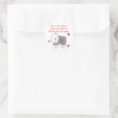 Sticker Rond Vieux anglais Sheepdog Life est juste un meilleur (Sac)