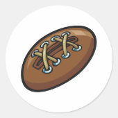 Sticker Rond Vieux ballon de rugby (Devant)