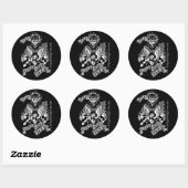 Sticker Rond Vieux, bruyants et lents (b & w) (Feuille)