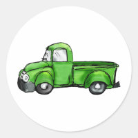 Vieux Camion de ramassage vert