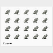 Sticker Rond Vieux Dillo (Feuille)