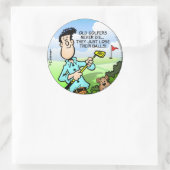 Sticker Rond Vieux Golfeur (Sac)