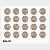 Sticker Rond Vieux mur en briques (Feuille)