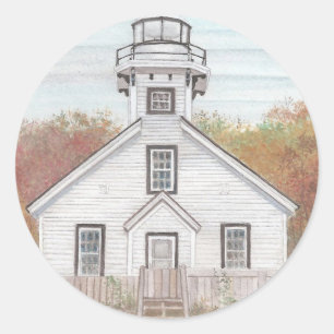 Sticker Rond Vieux phare de point de mission