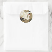 Sticker Rond Vieux pin et Phénix blanc par Ito Jakuchu (Sac)