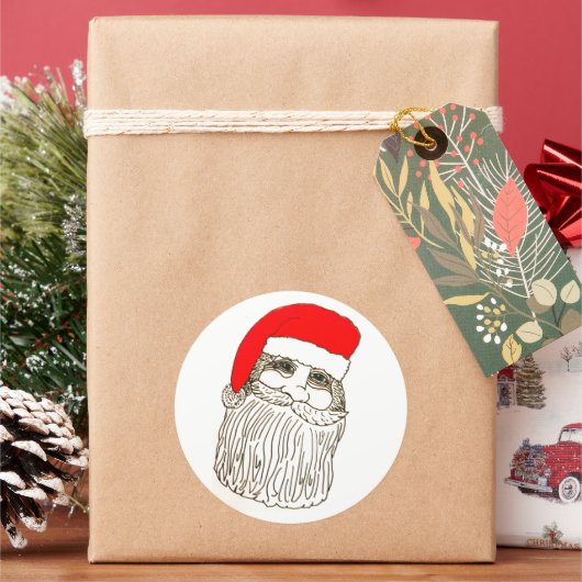 STICKER ROND VIEUX SAINT NICK (vacances)