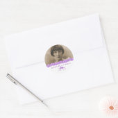 Sticker Rond Vieux souvenir du coeur pourpre (Enveloppe)