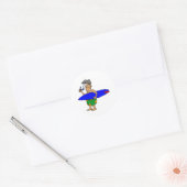 Sticker Rond Vieux surfeur (Enveloppe)