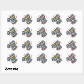 Sticker Rond vieux vinyle (Feuille)