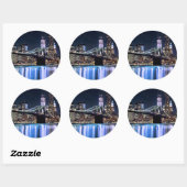 Sticker Rond View of New York (Feuille)