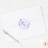 Sticker Rond Vignes Bleues Élégantes Merci (Enveloppe)