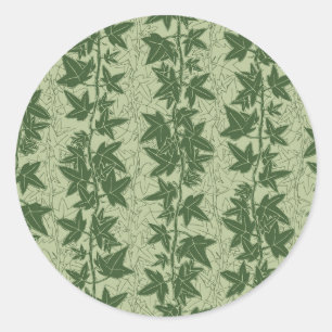 Sticker Rond Vignes d'Hérida - vert botanique D_L motif.