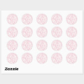 Sticker Rond Vignes florales (rose) (Feuille)