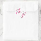 Sticker Rond Vignes roses chaudes RSVP (Sac)