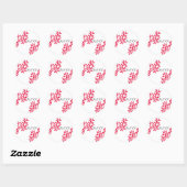 Sticker Rond Vignes rouges RSVP (Feuille)