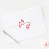 Sticker Rond Vignes rouges RSVP (Enveloppe)