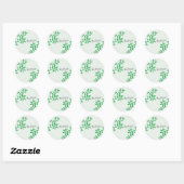 Sticker Rond Vignes Vertes Tendre RSVP (Feuille)