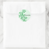 Sticker Rond Vignes Vertes Tendres Merci (Sac)