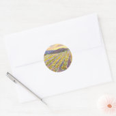 Sticker Rond Vignoble au coucher du soleil – Paysage à l'aquare (Enveloppe)