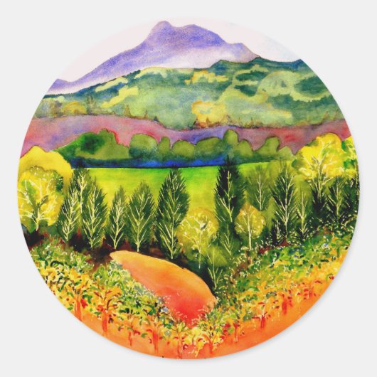 Sticker Rond Vignoble du comté de Sonoma (Devant)