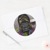 Sticker Rond Vignoble rustique Vignoble Mariage Favor Merci (Enveloppe)