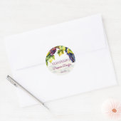 Sticker Rond Vignoble vin été nuptiale douche imprimé (Enveloppe)