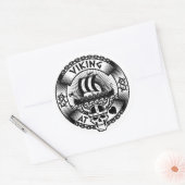 Sticker Rond Viking au coeur (Enveloppe)