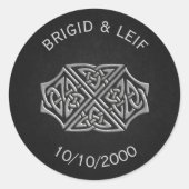 Sticker Rond Viking Celtic Gamer Mariage (Devant)