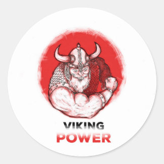 Sticker Rond viking power