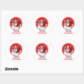 Sticker Rond viking power (Feuille)