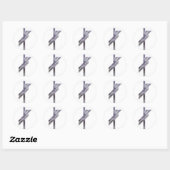 Sticker Rond Viking Rune-luck-silver (Feuille)