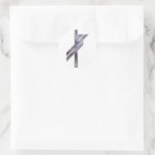 Sticker Rond Viking Rune-luck-silver (Sac)