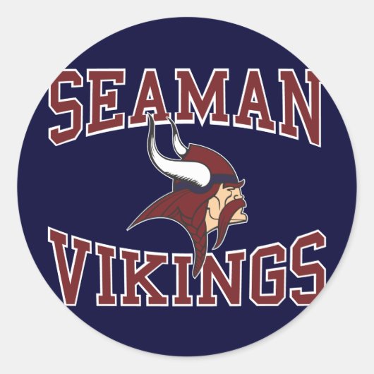 Sticker Rond Vikings (Devant)