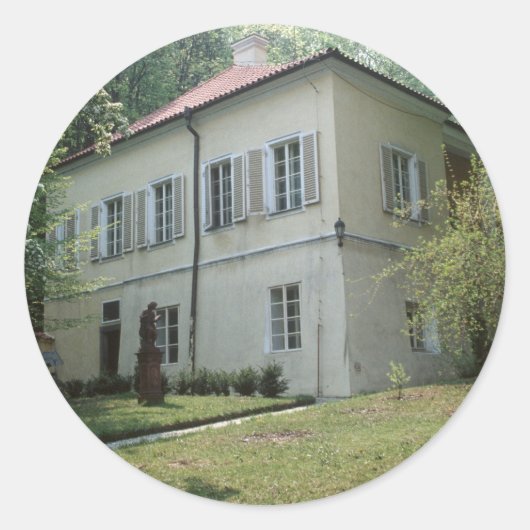 Sticker Rond Villa Bertramka-Mozart-Prague (Devant)
