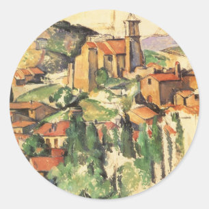 Sticker Rond Village de Gardanne par Paul Cezanne, Art Vintage
