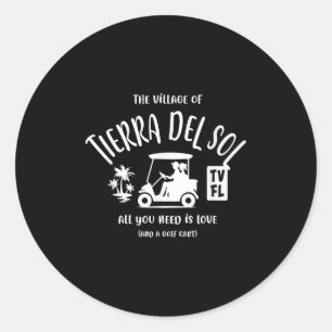 Sticker Rond Village De Tierra Del Sol Tv Fl Golf Cart Desi