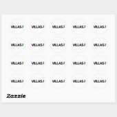 Sticker Rond Villas, New Jersey (Feuille)