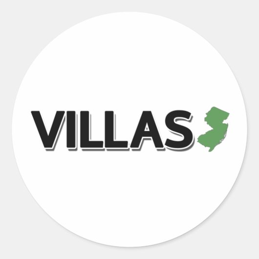 Sticker Rond Villas, New Jersey (Devant)