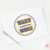Sticker Rond Ville de Compton Seal (Californie) (Enveloppe)
