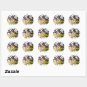 Sticker Rond Ville de Grunge (Feuille)